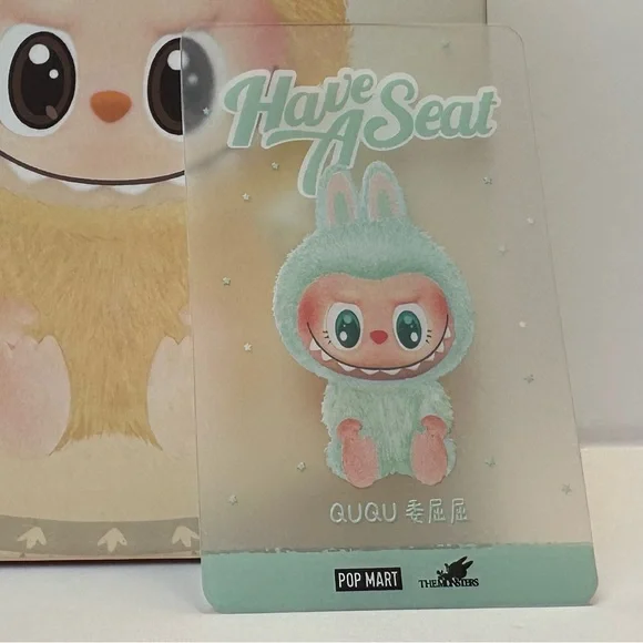Pop Mart Labubu Green QuQu Have a Seat Authentic NIB - Picture 3 of 5